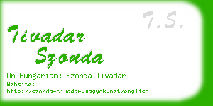 tivadar szonda business card